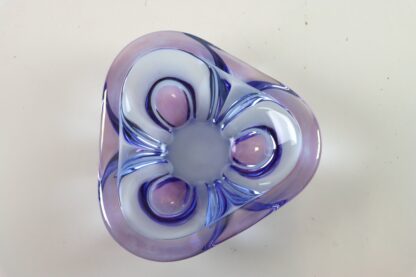 Massive runde Glasschale | blau-lila | vintage – Bild 7