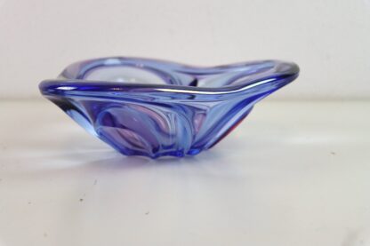 Massive runde Glasschale | blau-lila | vintage – Bild 4