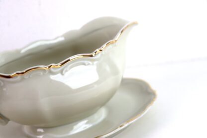 Vintage Sauciere mit Griff | Bavaria | Goldrand – Bild 3