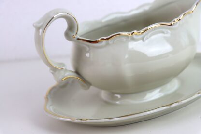 Vintage Sauciere mit Griff | Bavaria | Goldrand – Bild 4