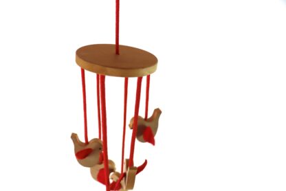 Vintage Mobile aus Holz mit Vögeln – Bild 7