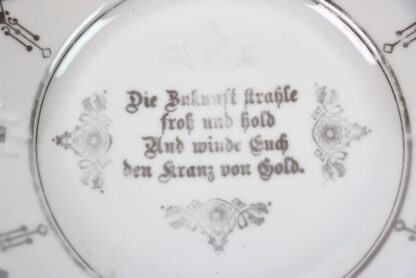 Jubiläumsteller zur Silberhochzeit | Jugendstil vintage – Bild 4
