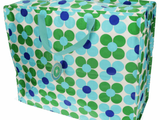 XXL-Tasche von Rex London "Blaue und grüne Gänseblümchen"