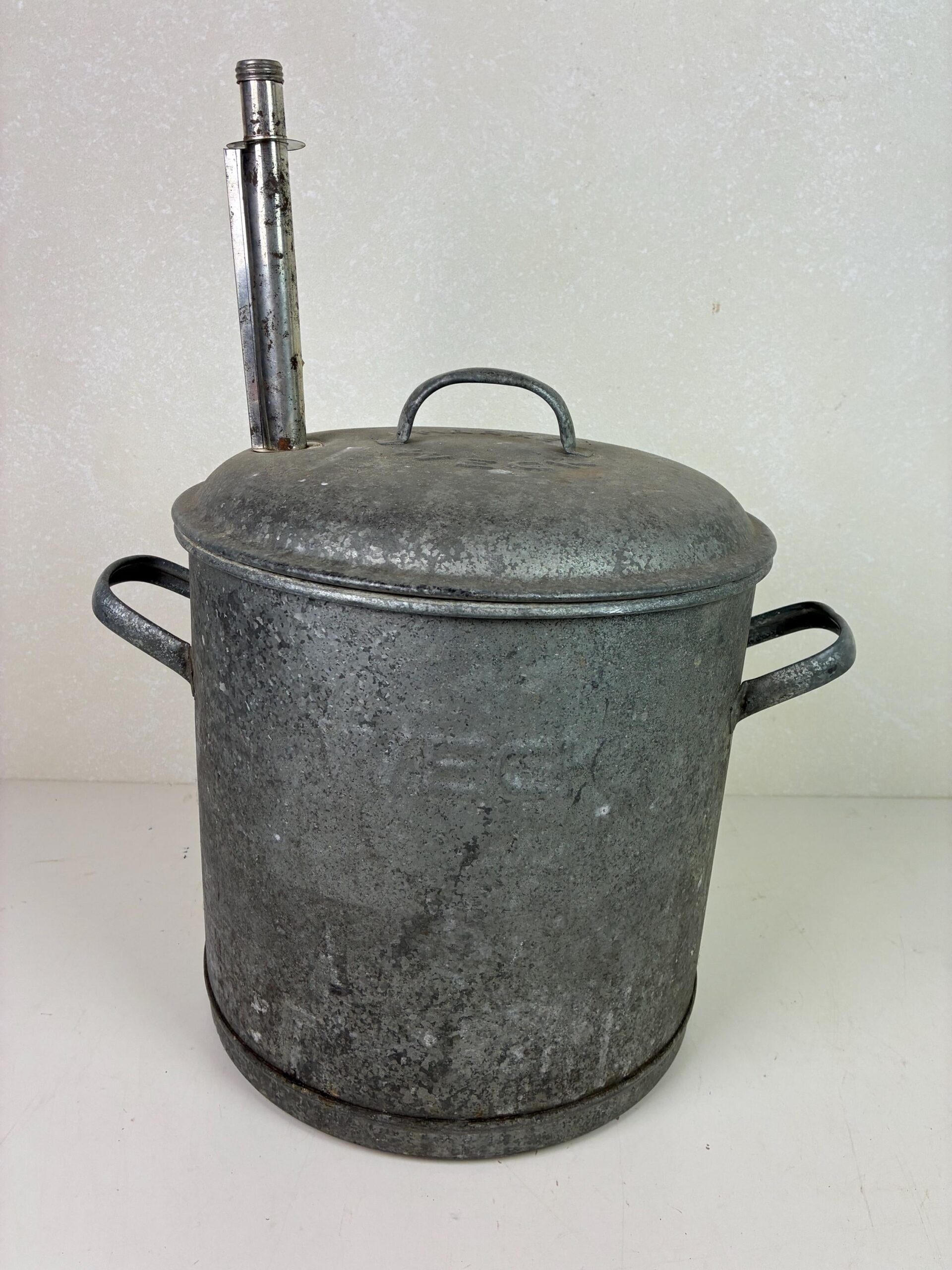 Einkochtopf "Weck" mit Thermometer | Zink | vintage – Bild 3