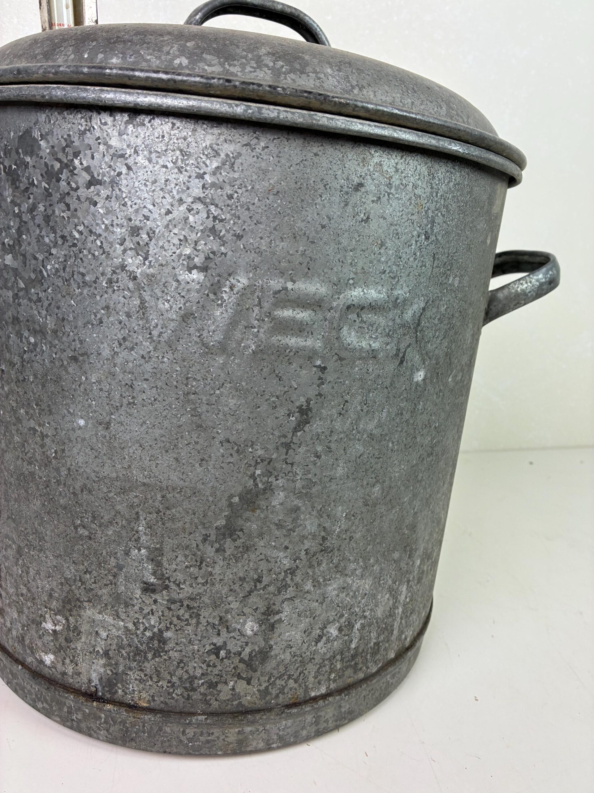Einkochtopf "Weck" mit Thermometer | Zink | vintage – Bild 9