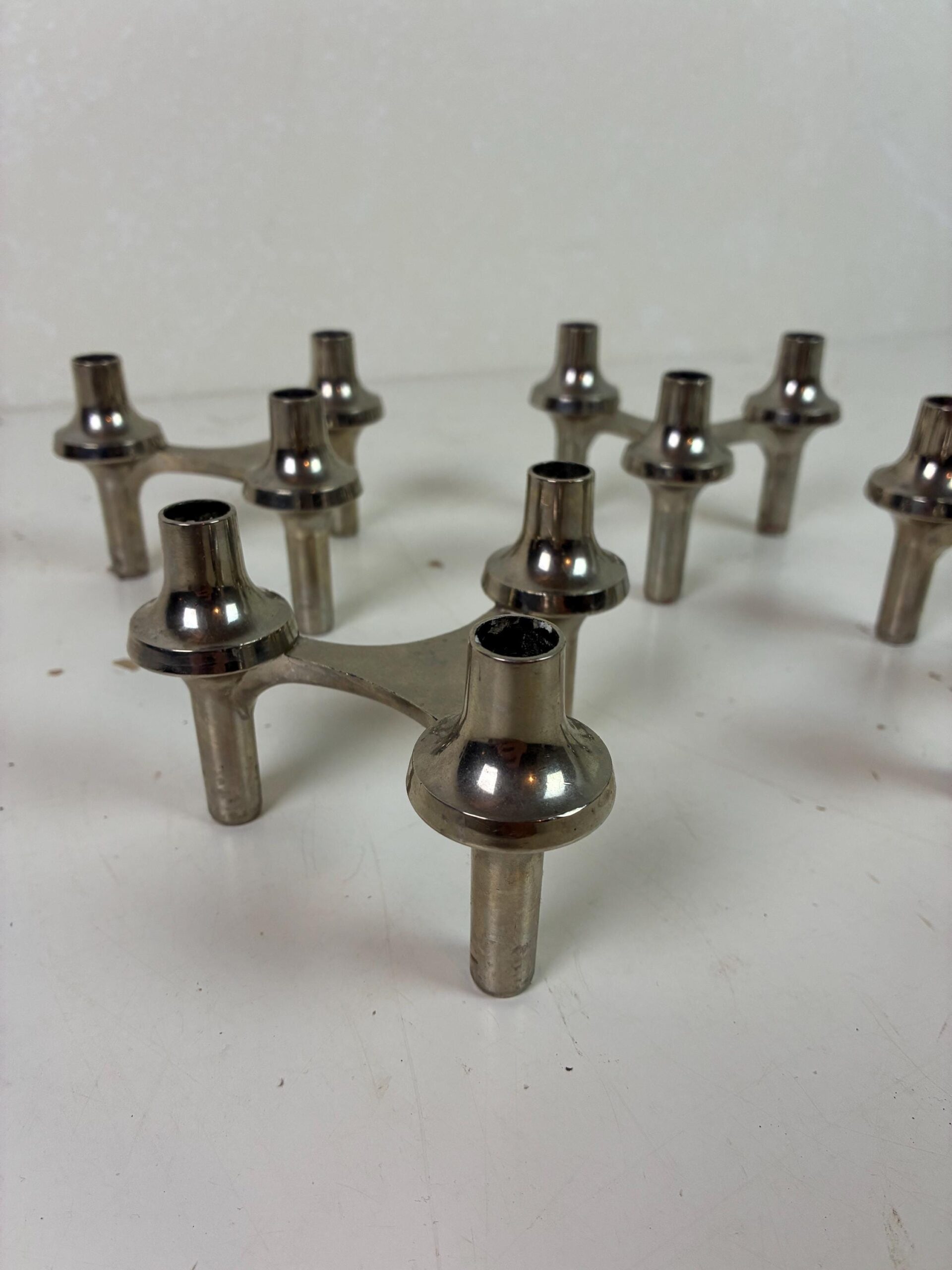 Stoff Nagel Steck-Kerzenhalter | vintage | 4er Set – Bild 11