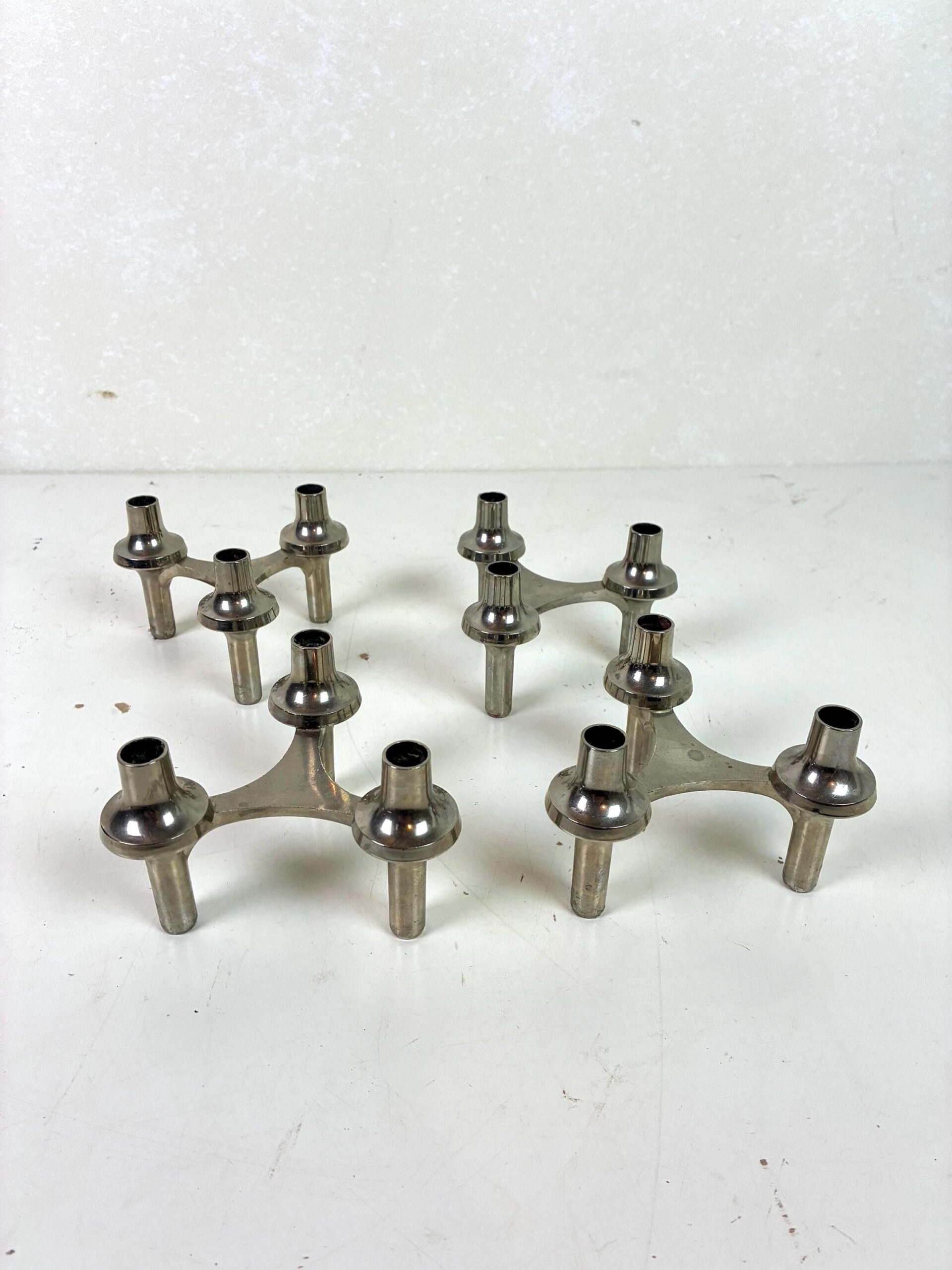 Stoff Nagel Steck-Kerzenhalter | vintage | 4er Set – Bild 5